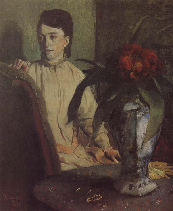 Edgar Degas The woman beside th vase china oil painting image